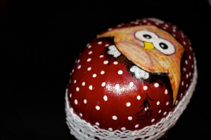 påskeegg polkadots ugle 1- detalj 2
